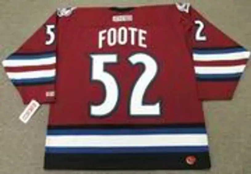 ADAM FOOTE Colorado Avalanche 2003 Alternate CCM Throwback NHL Hockey Jersey 