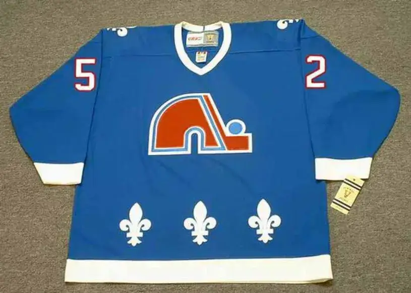ADAM FOOTE Quebec Nordiques 1992 Away CCM Throwback NHL Hockey Jersey