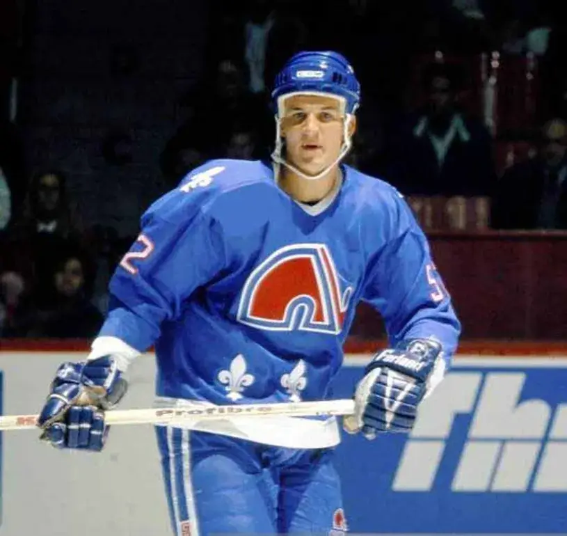 ADAM FOOTE Quebec Nordiques 1992 Away CCM Throwback NHL Hockey Jersey 