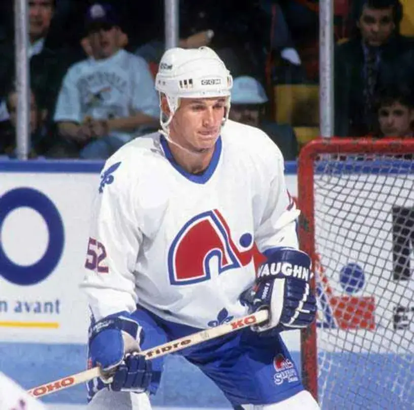 ADAM FOOTE Quebec Nordiques 1992 Home CCM Throwback NHL Hockey Jersey 