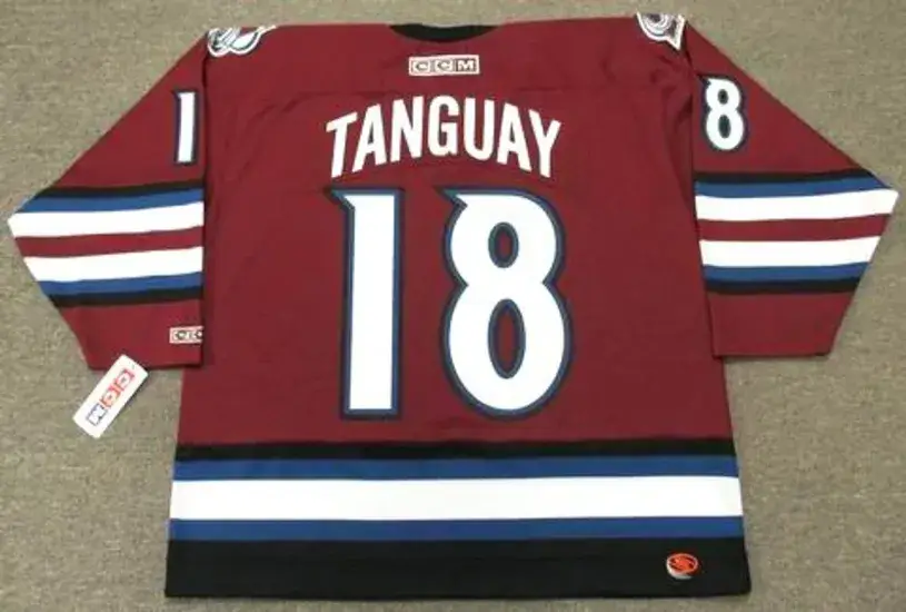 ALEX TANGUAY Colorado Avalanche 2005 Alternate CCM Throwback NHL Hockey Jersey 