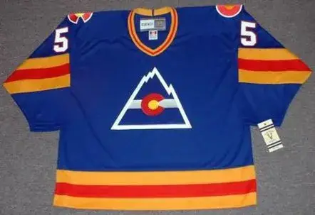 BARRY BECK Colorado Rockies 1978 CCM Vintage Throwback NHL Hockey Jersey