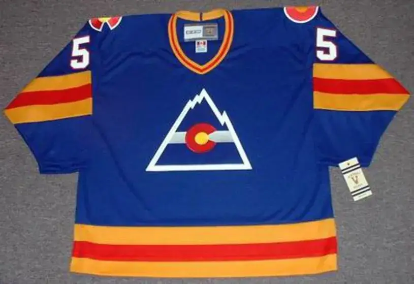 BARRY BECK Colorado Rockies 1978 CCM Vintage Throwback NHL Hockey Jersey
