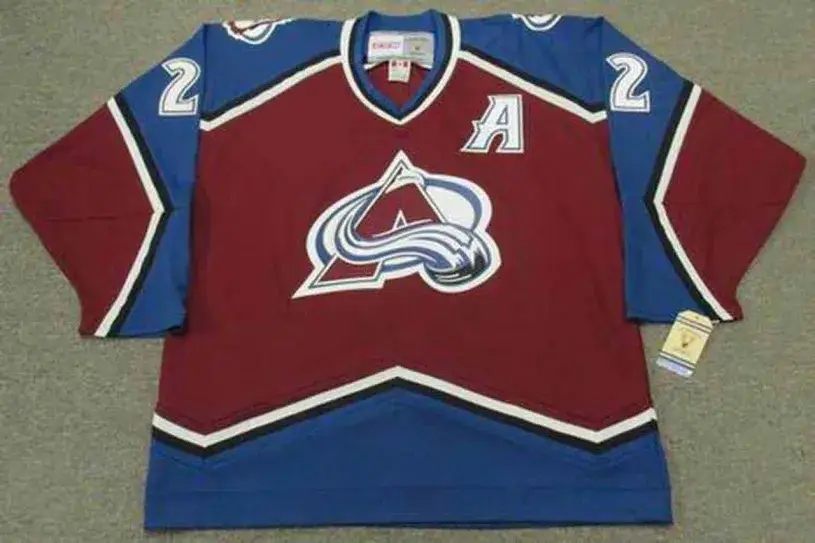 CLAUDE LEMIEUX Colorado Avalanche 1996 Away CCM Vintage NHL Hockey Jersey