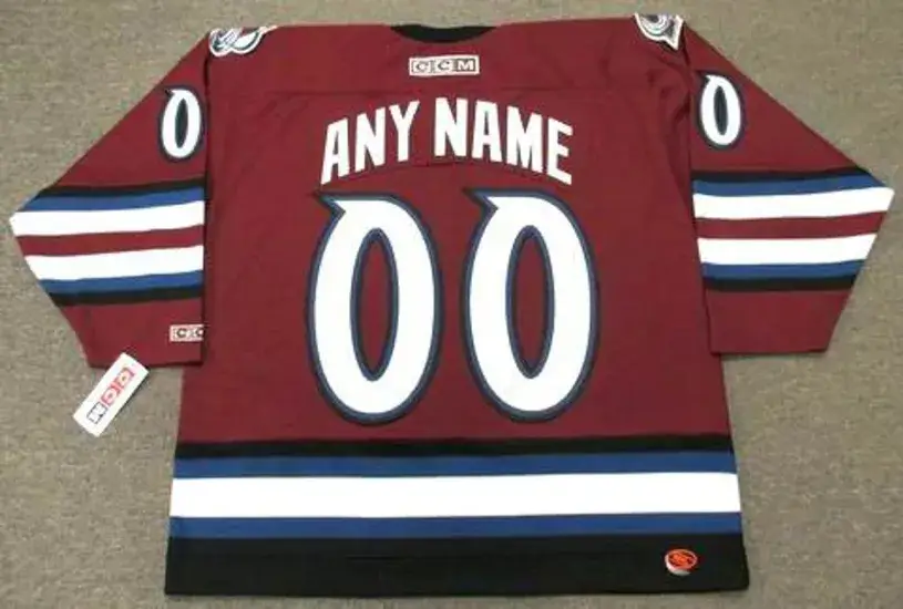 COLORADO AVALANCHE 2002 Alternate CCM Throwback NHL Jersey Customized “Any Name & Number(s)” 