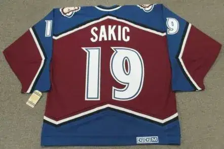 JOE SAKIC Colorado Avalanche 1996 Away CCM Throwback NHL Hockey Jersey 