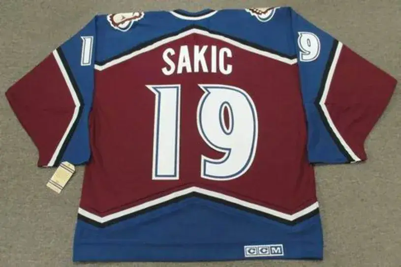 JOE SAKIC Colorado Avalanche 1996 Away CCM Throwback NHL Hockey Jersey 