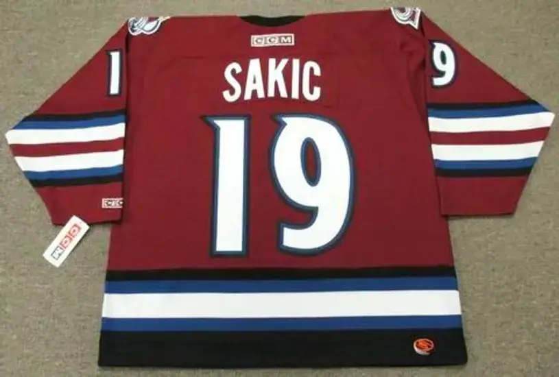 JOE SAKIC Colorado Avalanche 2002 CCM Throwback Alternate NHL Hockey Jersey 