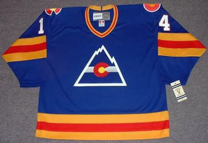 RENE ROBERT Colorado Rockies 1980 CCM Vintage Throwback NHL Hockey Jersey
