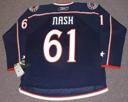 RICK NASH Columbus Blue Jackets 2008 REEBOK Throwback NHL Hockey Jersey 