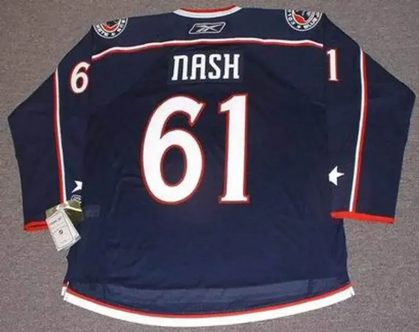 RICK NASH Columbus Blue Jackets 2008 REEBOK Throwback NHL Hockey Jersey 