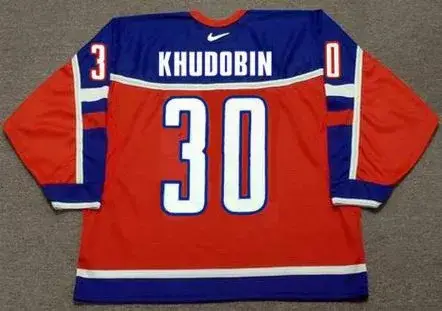 ANTON KHUDOBIN 2005 Team Russia Nike Throwback Hockey Jersey 