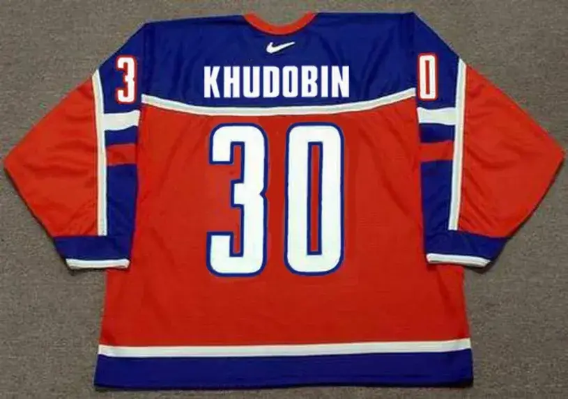 ANTON KHUDOBIN 2005 Team Russia Nike Throwback Hockey Jersey 