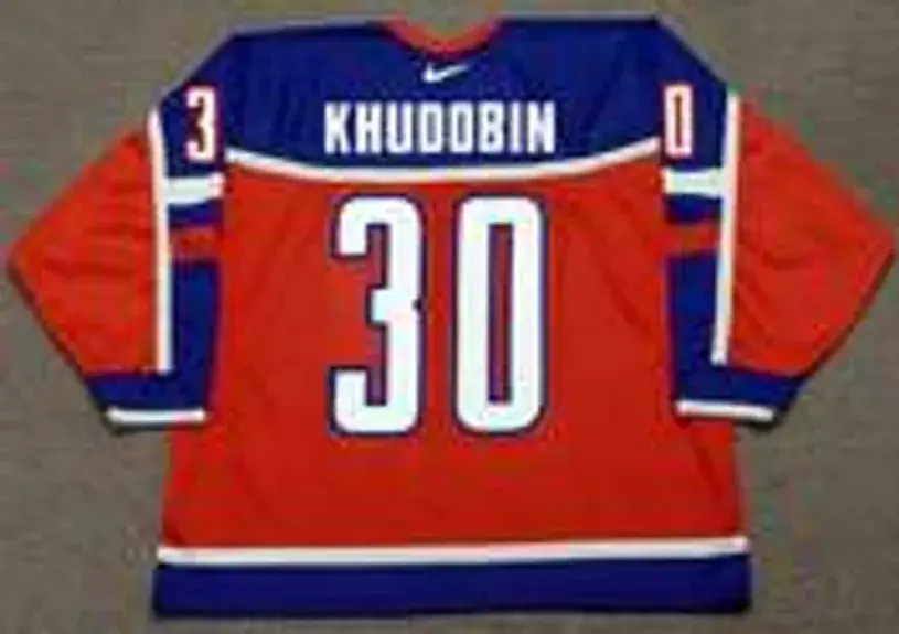 ANTON KHUDOBIN 2005 Team Russia Nike Throwback Hockey Jersey 