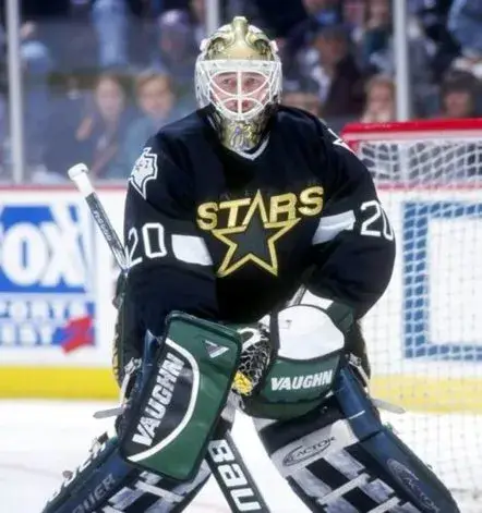 ED BELFOUR Dallas Stars 1997 Away CCM Throwback NHL Hockey Jersey 