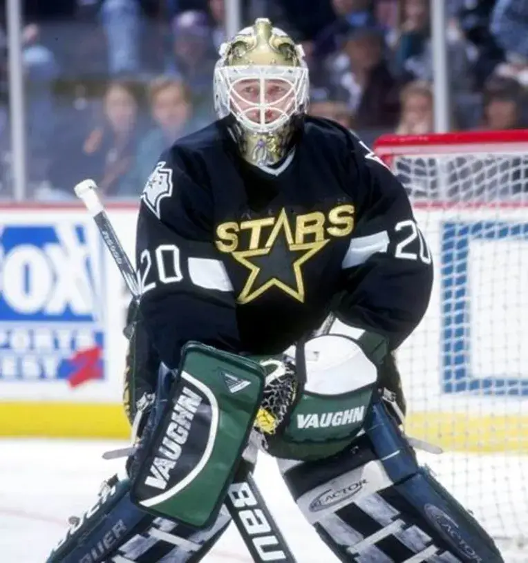 ED BELFOUR Dallas Stars 1997 Away CCM Throwback NHL Hockey Jersey 