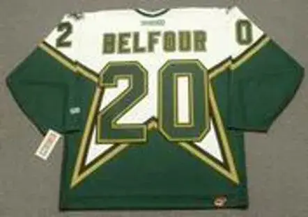 ED BELFOUR Dallas Stars 1999 CCM Throwback Home NHL Jersey 