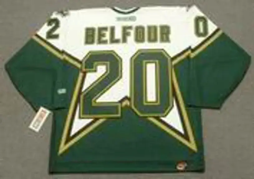ED BELFOUR Dallas Stars 1999 CCM Throwback Home NHL Jersey 
