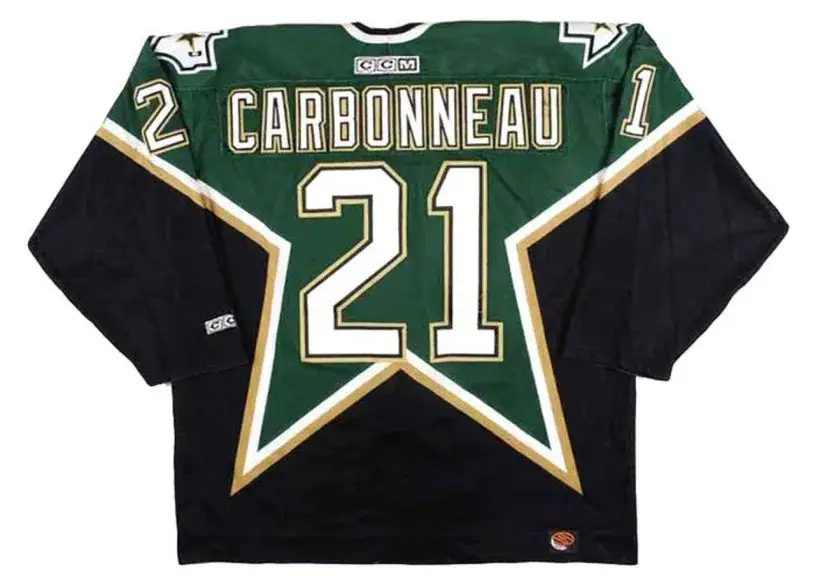 GUY CARBONNEAU Dallas Stars 1999 CCM Throwback NHL Hockey Jersey 