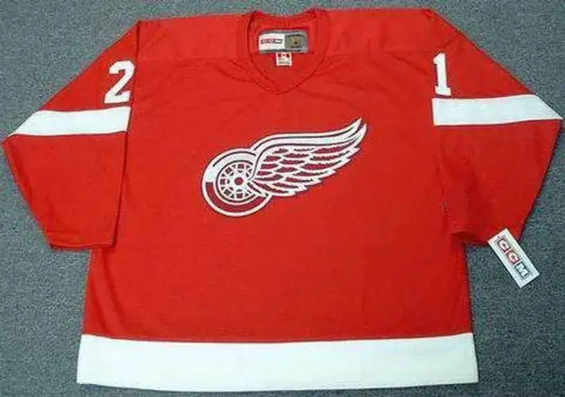 ADAM OATES Detroit Red Wings 1988 Away CCM Throwback NHL Hockey Jersey