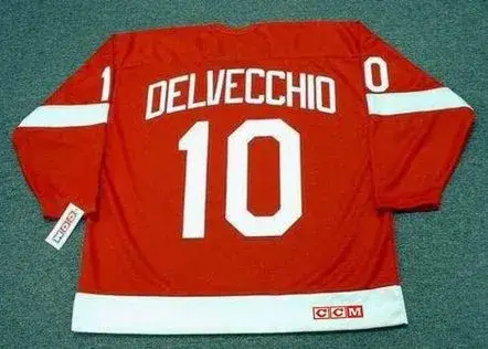 ALEX DELVECCHIO Detroit Red Wings 1960’s Home CCM Throwback NHL Hockey Jersey 