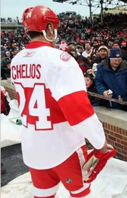 CHRIS CHELIOS Detroit Red Wings 1920’s CCM Vintage Throwback NHL Hockey Jersey 