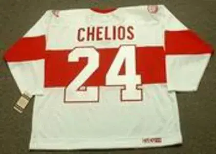 CHRIS CHELIOS Detroit Red Wings 1920’s CCM Vintage Throwback NHL Hockey Jersey 