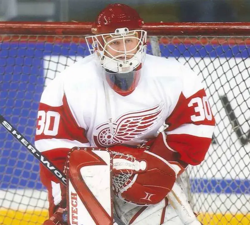 CHRIS OSGOOD Detroit Red Wings 1995 Home CCM Vintage NHL Hockey Jersey 