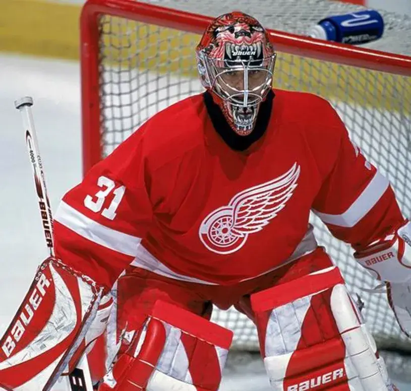 CURTIS JOSEPH Detroit Red Wings 2002 Away CCM Throwback NHL Hockey Jersey 