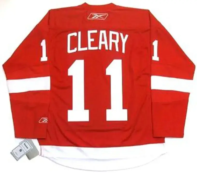 DANIEL CLEARY Detroit Red Wings 2010 Home REEBOK Throwback NHL Hockey Jersey 