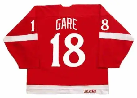 DANNY GARE Detroit Red Wings 1982 CCM Vintage Throwback NHL Hockey Jersey 