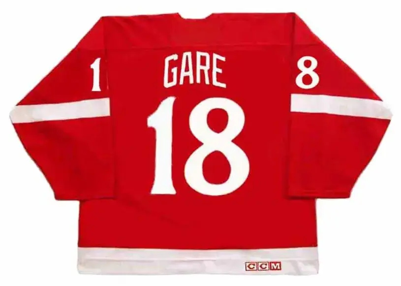 DANNY GARE Detroit Red Wings 1982 CCM Vintage Throwback NHL Hockey Jersey 