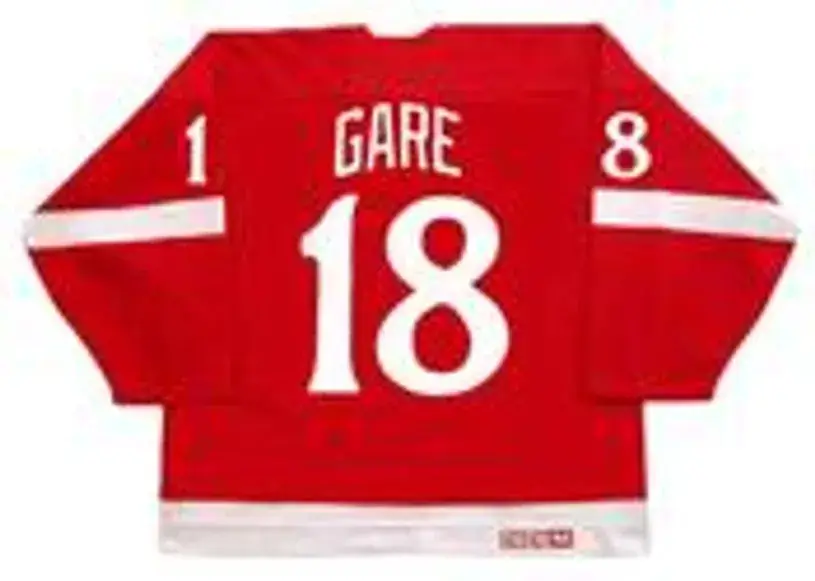 DANNY GARE Detroit Red Wings 1982 CCM Vintage Throwback NHL Hockey Jersey 