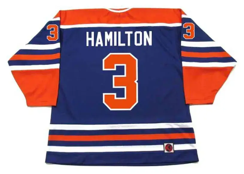 AL HAMILTON Edmonton Oilers 1975 WHA Throwback Hockey Jersey 