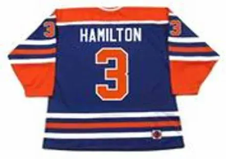 AL HAMILTON Edmonton Oilers 1975 WHA Throwback Hockey Jersey 