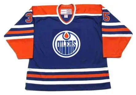 ANDY MOOG Edmonton Oilers 1985 Away CCM NHL Vintage Throwback Jersey