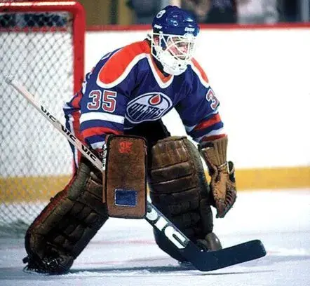 ANDY MOOG Edmonton Oilers 1985 Away CCM NHL Vintage Throwback Jersey 