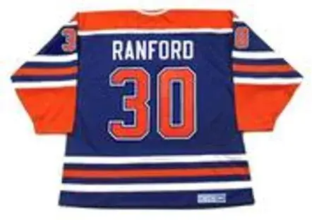 BILL RANFORD Edmonton Oilers 1990 Away CCM NHL Vintage Throwback Jersey 