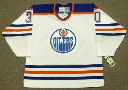 BILL RANFORD Edmonton Oilers 1990 Home CCM NHL Vintage Throwback Jersey