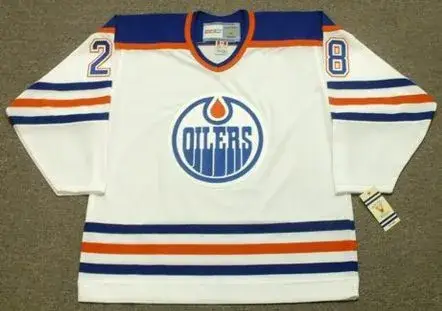 CRAIG MUNI Edmonton Oilers 1990 CCM Vintage Throwback Home NHL Jersey