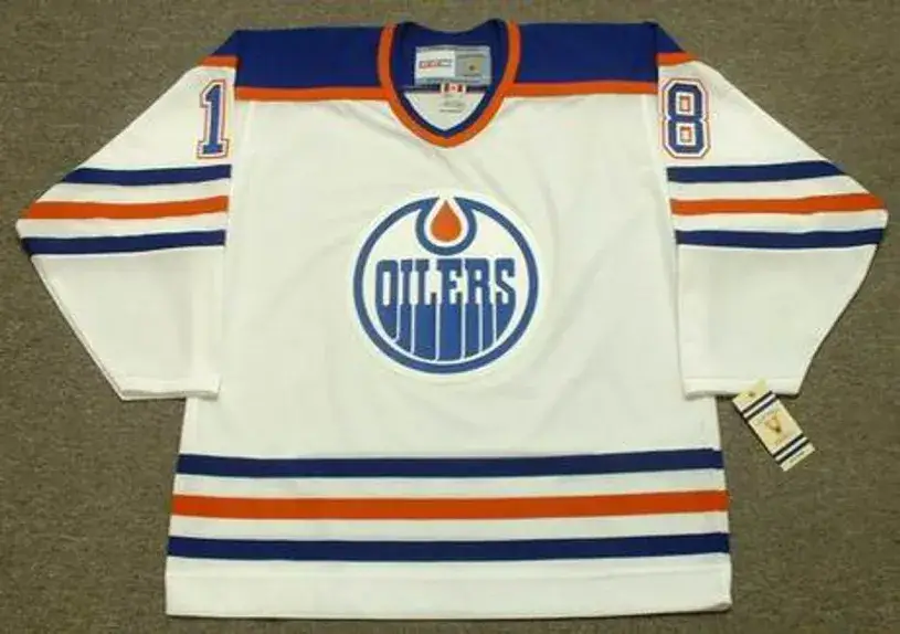 CRAIG SIMPSON Edmonton Oilers 1990 CCM Vintage Throwback Home NHL Jersey