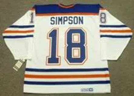 CRAIG SIMPSON Edmonton Oilers 1990 CCM Vintage Throwback Home NHL Jersey 