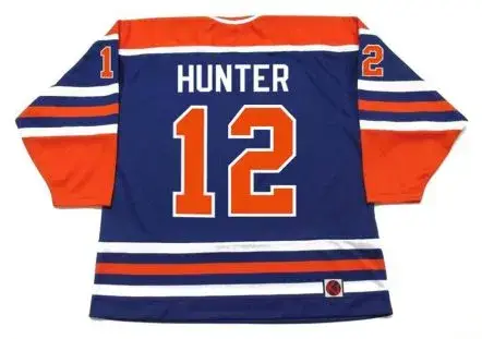 DAVE HUNTER Edmonton Oilers 1978 WHA Throwback Hockey Jersey 