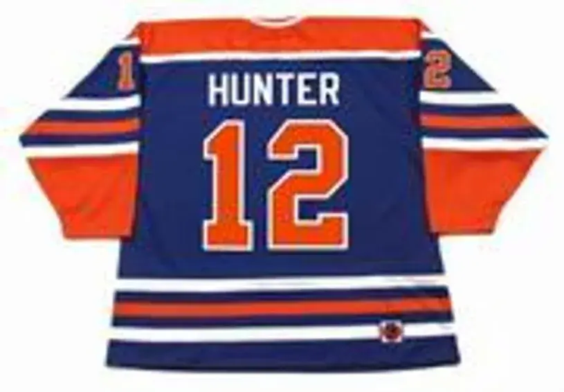 DAVE HUNTER Edmonton Oilers 1978 WHA Throwback Hockey Jersey 