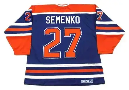 DAVE SEMENKO Edmonton Oilers 1985 CCM Vintage Throwback Away NHL Hockey Jersey 
