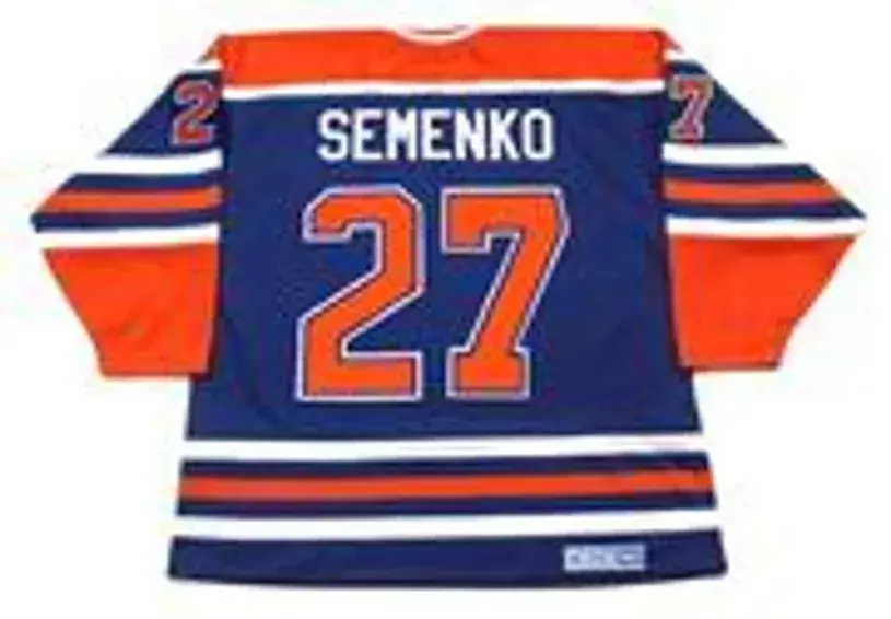 DAVE SEMENKO Edmonton Oilers 1985 CCM Vintage Throwback Away NHL Hockey Jersey 