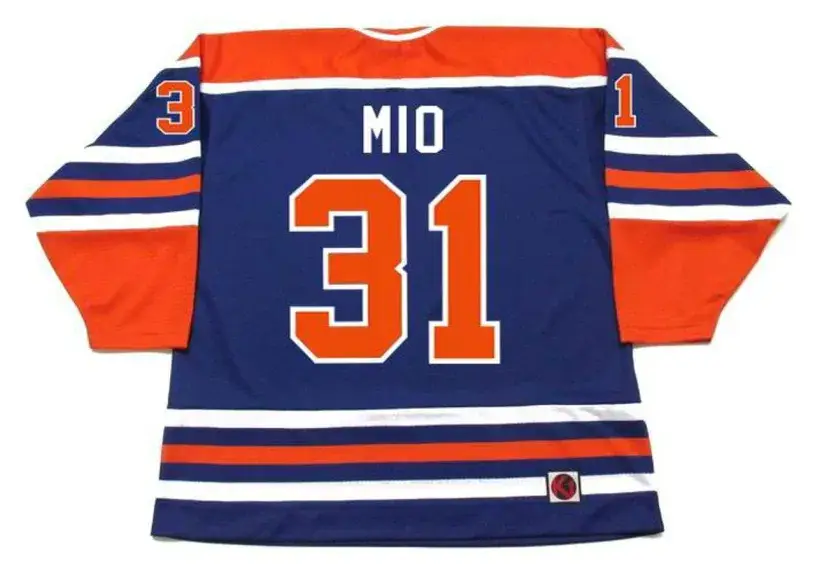 EDDIE MIO Edmonton Oilers 1978 WHA Throwback Hockey Jersey 