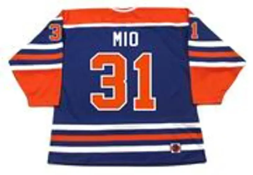 EDDIE MIO Edmonton Oilers 1978 WHA Throwback Hockey Jersey 