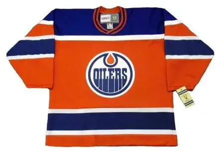 EDMONTON OILERS 1970’s CCM Vintage Throwback WHA Hockey Jersey