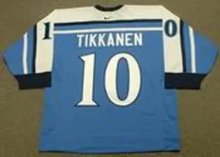 ESA TIKKANEN 1998 Team Finland Nike Olympic Throwback Hockey Jersey 